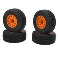 thumbnail image 3 of Pneus de Camion de Course Courte de RC, Meilleure Résistance à l'Usure en Caoutchouc de Roue de Camion de Moyeu en Plastique de RC pour la Mise à Niveau Orange, 3 of 8