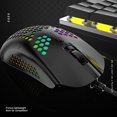 thumbnail image 3 of Freedo RGB Lightweight Gaming Mouse Optical Sensor with Lightweight Honeycomb Shell Ultralight Ultraweave Cable BLACK, 3 of 8