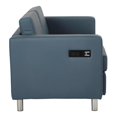 thumbnail image 3 of Causeuse Atlantic avec Station de Recharge Double en Similicuir Bleu Dillon, 3 of 5