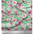 thumbnail image 1 of Soimoi Velvet Fabric Cosmos Floral Printed Craft Fabric by The Yard 58 Inch Wide, 1 of 3