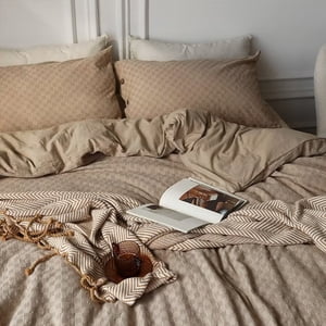 Zhuge Bed Sheets Set, Bedding Sheets Pillowcases Kit, Twin Bed Set, Hotel Bedding, Home Decor(Khaki)