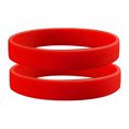 thumbnail image 2 of Trayknick 2Pcs Fashion Silicone Wristbands Wrist Bands Solid Color Sports Design Bracelets Red, 2 of 13