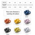 thumbnail image 4 of serony 2pcs Home Slippers EVA Non-slip Sandals Couples Open-Toe Thick Sole Slippers, Green, Suitable for Size 37-38, 4 of 7