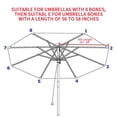 thumbnail image 4 of Vaidha Parasol de Cour Extérieur en Polyester, Parasol Pare-Soleil, Tissu anti-UV et Imperméable, Tissu de Parasol de Jardin à Mât, 4 of 6