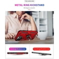 thumbnail image 2 of iPhone 13 Pro Case, Military Armor 360°Unbreakable Swivel Ring Kickstand [Work with Magnetic Car Mount] Slim Shockproof Durable Cover Holster Compatible Apple iPhone 13 Pro Cover - Red, 2 of 5