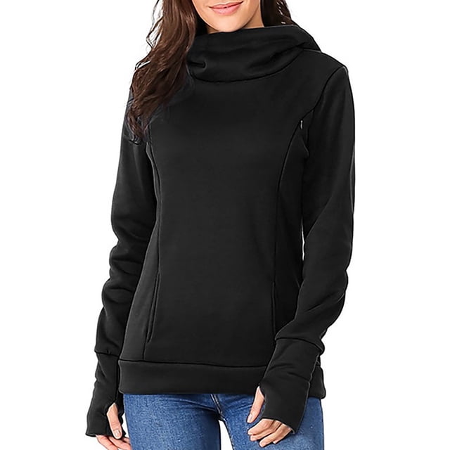 LSLJS Chandail d'Allaitement pour Femmes, Hauts de Maternité pour l'Allaitement, Chemise Décontractée à Col Montant, Fermeture Éclair Inclinée et Blouse à Manches Longues