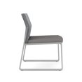thumbnail image 4 of Gansett Reception Waiting Armless Guest Chair / Silver Steel / Gray / Gray, 4 of 5