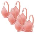 thumbnail image 1 of fheaev 3Pc Front Close Bras for Women Plus Size Wirefree Support Posture No Underwire Full Coverage Bra Adjustable Shoulder Strap Comfort Push Up Lace Breathable Front Buckle Open Everyday Bras, 1 of 2