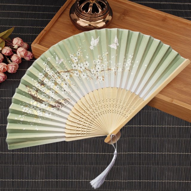 LSLJS Folding Fans Handheld Fans Fans Women's Hollowed Hand Holding Fan, Home Accessories