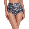 thumbnail image 3 of RELLECIGA Women's High Waisted Ruched Bikini Bottom, 3 of 6