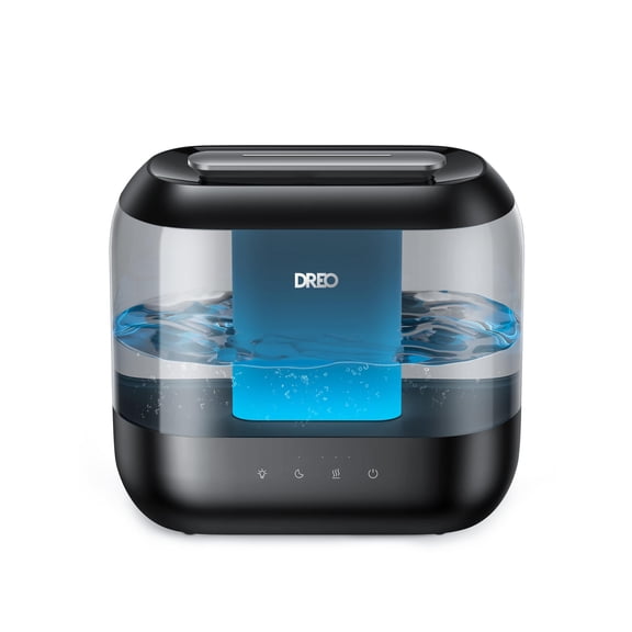 DREO Humidificateurs pour Chambre, Remplissage par le Haut 4 L pour Grande Pièce, Autonomie 36 H [Débit de Brume Ultra Puissant] Humidificateur d'Air à Brume Fraîche Silencieux pour Chambre de Bébé, Plantes, Veilleuse, Facile à Nettoyer, Noir