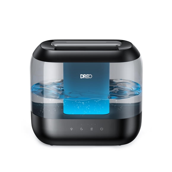 DREO Humidificateurs pour Chambre, Remplissage par le Haut 4 L pour Grande Pièce, Autonomie 36 H [Débit de Brume Ultra Puissant] Humidificateur d'Air à Brume Fraîche Silencieux pour Chambre de Bébé, Plantes, Veilleuse, Facile à Nettoyer, Noir