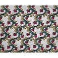 thumbnail image 4 of oneOone Polyester Lycra Fabric Spiral & Floral Block Print Fabric BTY 56 Inch Wide, 4 of 4