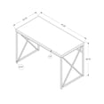 thumbnail image 2 of Monarch Specialties Computer Desk, Home Office, Laptop, Work, Metal, Laminate, Grey, Black, Contemporary, Modern, 2 of 4