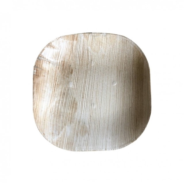 Assiette Carrée à Dessert de 4 Po/assiette à Feuilles de Martin Bio/naturelle, Écoresponsable, Robuste, Réutilisable, Compostable Biodégradable pour Cour Arrière, Fourniture Jetable/fête à Thème, Mariage/lot de 10, 50 Ou 100