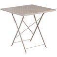thumbnail image 1 of 28'' Square Gold Indoor-Outdoor Steel Folding Patio Table, 1 of 3