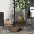 thumbnail image 2 of Outsunny Base de Parasol de Patio 64 Lb, Support de Parasol Remplissable, Brun, 2 of 10