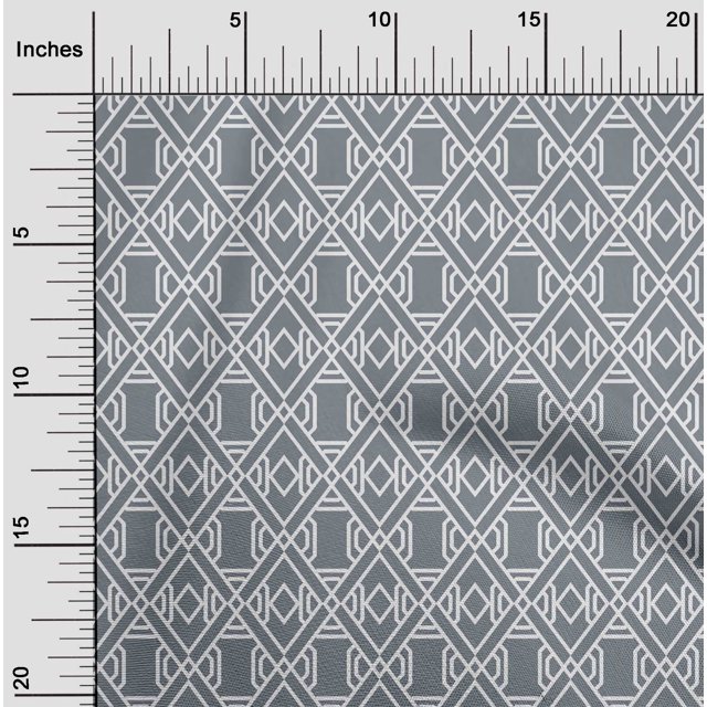 oneOone Cotton Silk Fabric Check & Geometric Print Fabric By Yard 42 Inch Wide