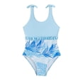 thumbnail image 1 of Girls Swimsuits 1 Piece Bathing Suits Sleeveless Ruffle Athletic Bathing Suits 11-12 Years, 1 of 7