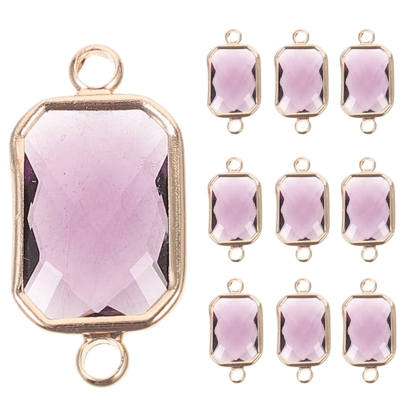 10 Pcs Connecteurs de Breloques en Verre pour Fabrication de Bijoux Connecteurs de Bijoux Bricolage Connecteur de Collier Accessoires