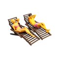 thumbnail image 4 of Chaise de Plage en Résine Longue Inclinable Modèle Scène Miniature Scène de Vie Créative 1:87 Noir, 4 of 8