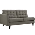 thumbnail image 5 of Modway Empress Left-Facing Upholstered Fabric Loveseat in Granite, 5 of 5