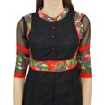 thumbnail image 3 of Bimba Kurti Anarkali Longue Évasée Noire pour Femme Kurta Blouse Classique Indienne-18, 3 of 5
