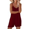 thumbnail image 2 of ORUYROP SNUGWIND Femmes Casual Sans Manches Sangle Lâches Combinaisons Réglables Shorts Extensibles Romper avec Poches, 2 of 5