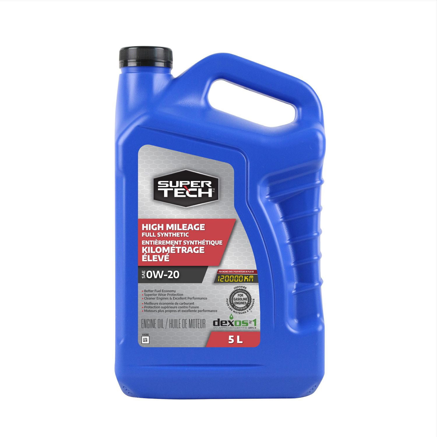 Super Tech High Mileage Full Synthetic 0w-20 Motor Oil