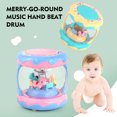 thumbnail image 2 of Blue Electronic Drum Instrument With Pulley Base Musical Toy For 1 2 3 Year Olds Sensory Stimulation, 2 of 5