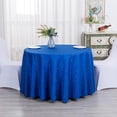 thumbnail image 4 of Round Tablecloth 70 Inch - Cotton Polyester, Wrinkle/Fade Resistant, Reusable - Jacquard Table Cloth - 1PC Circle Table Cover for Dining, Wedding & Birthday Party, 4 of 6