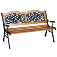 thumbnail image 1 of Outsunny 50" Outdoor Bench, Porch Park Patio Loveseat with Antique Flourish, 1 of 10