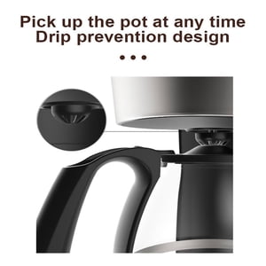 Herunwer Small Household Drip Coffee Maker with Temperature Control, Large Capacity Coffee Pot for Daily Brewing