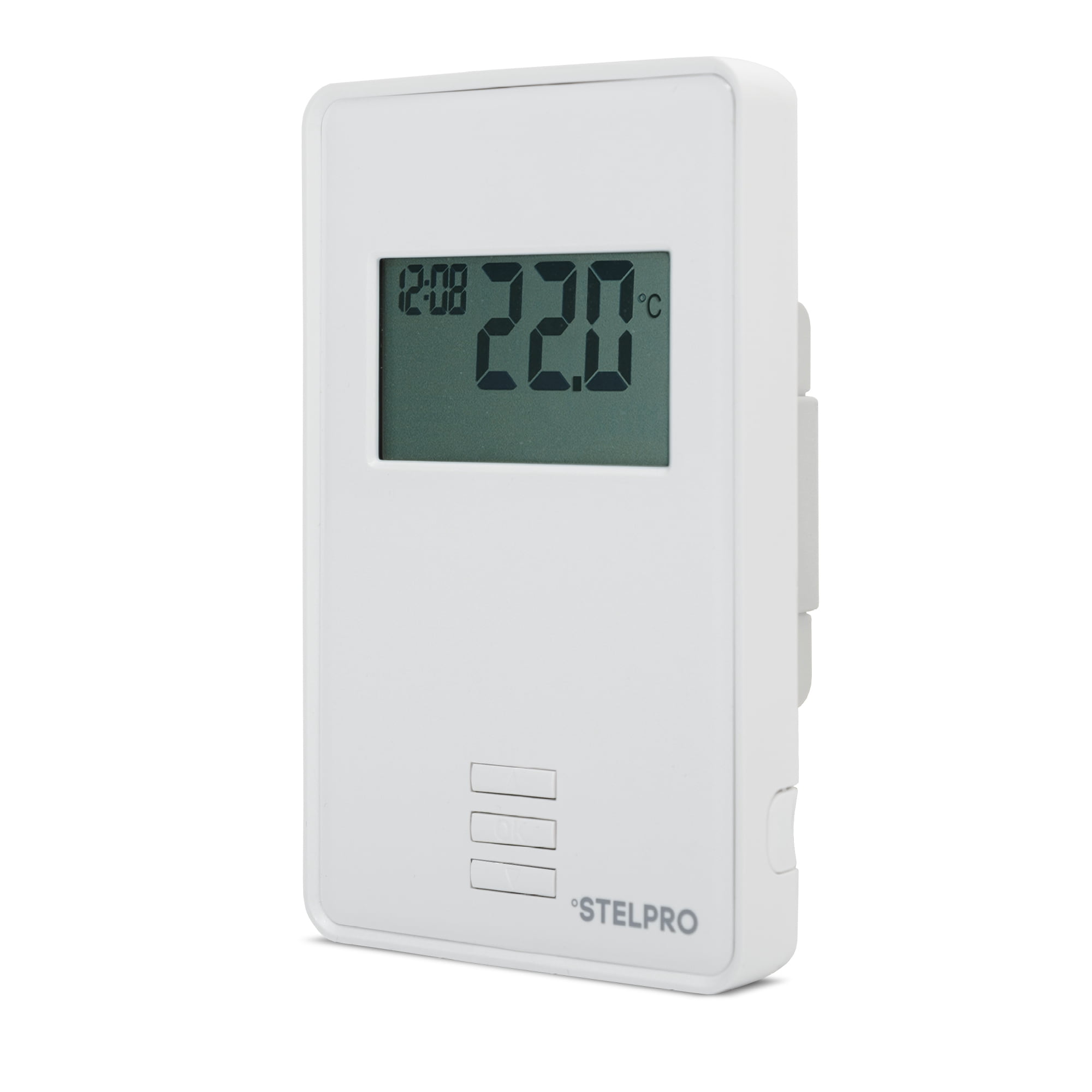 Stelpro Heated Floor Thermostat | Concerto Basic NON-PROGRAMMABLE for Electric Radiant in-Floor Heating |Easy and Precise Manual Control |Class A GFCI |120V/208V/240V | Includes Floor Sensor | White