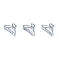thumbnail image 3 of maskred Fashion Claw Clips Large Simple Style Handy Simple Style Sturdy Exquisite Accessories Barrettes for Women White/Arc 3Set, 3 of 6