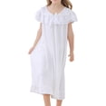 thumbnail image 1 of Vêtements de Nuit pour Enfants en Bas Âge Robe Douce Chemises de Nuit Grande Épaule en Dentelle Col Rond Maxi Vêtements de Nuit une Pièce Ensemble de Vêtements pour Bébé 110, 1 of 7