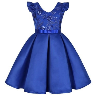 hoksml Summer Dresses, Girls Dresses, Children's Sequin Dress Skirt Flying Sleeve Girl Dress Festival Party Princess Dress Clearance