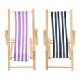 thumbnail image 4 of 2Pcs Simulation Deck Chair Dolly House Folding Chair Decorative Mini Ornament, 4 of 8