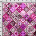 thumbnail image 4 of oneOone Cotton Silk Dark Magenta Fabric Abstract Traditional Sewing Craft Projects Fabric Prints By Yard 42 Inch Wide, 4 of 4