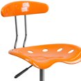 thumbnail image 3 of Vibrant Orange and Chrome Swivel Task Chair with Tractor Seat, 3 of 9
