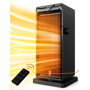 SANVINDER Space Heater, 1500W Space Heaters for Indoor Use Electric Heater for Bedroom, ECO Thermostat 90&Acirc;&deg; Oscillating 24H Tim