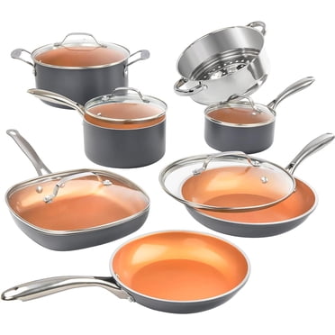 Gotham Steel Diamond 12 Piece Ultra Nonstick Ceramic Pots and Pans Cookware Set Induction Oven Dishwasher Safe