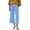 Light Blue, variant on Ltctricy Women's Wide Leg Cropped Pants High Waisted Pull on Palazzo Pants Baggy Capri Casual Trousers with Pockets