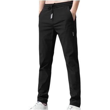 cfhntfmh Men's Casual Pants Quick Dry Golf Pants Lightweight Work Pants with Pockets Loose Straight Sweatpants for Men