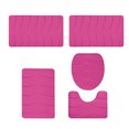 thumbnail image 2 of Fridja Bathroom Rugs 5 Piece - Absorbent Memory Foam Bath Mat for Bathroom, Non-Slip, Machine Washable, Dries Quickly, Bathroom Mat Set Pink, 2 of 5