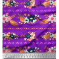 thumbnail image 1 of Soimoi Velvet Fabric Leaves & Floral Artistic Decor Fabric Printed Yard 58 Inch Wide, 1 of 1
