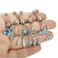 thumbnail image 2 of SNNROO Dangly Belly Button Ring 14G Belly Jewelry 5Pcs Banana Bars Belly Button Piercing Blue, 2 of 7