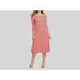 thumbnail image 4 of Lauren Ralph Lauren Geranium Pink Ruched Stretch Jersey Fit & Flare Dress, 4 of 9