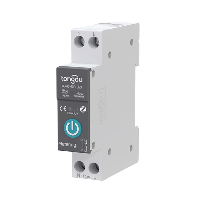 Tuya Zigbee Intelligent Circuit Breaker Wireless Remotes Control Din Rail Switch Mobilephone APP Remotes Viewing Intelligent Home Equipment Timing Countdown Loop Timing Modes with Metering Function
