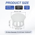 thumbnail image 2 of Uxcell 40Pcs Plastic Hole Plugs, Flush Type Round Plug Snap in Locking Covers White 12mm/1/2", 2 of 7